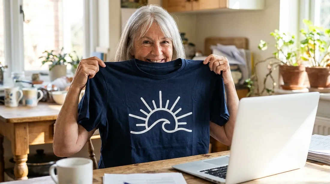 A printed shirt design shown on the garment, with the artwork sized to the chest print area