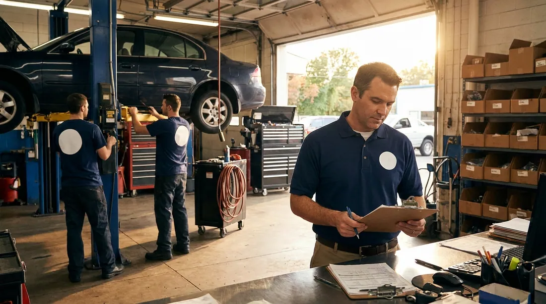 Custom Auto Repair Shop Shirts & Polos illustration