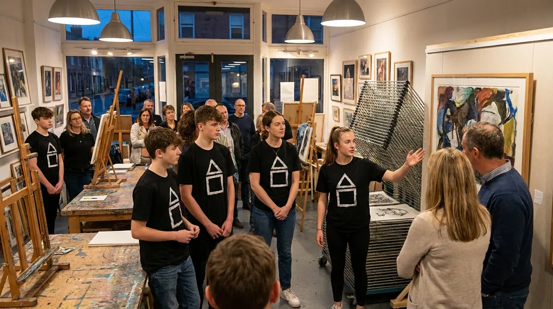 Art Club Shirts With Student-Made Designs illustration