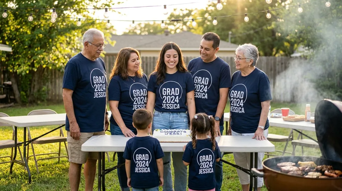 Custom Graduation Party Shirts illustration